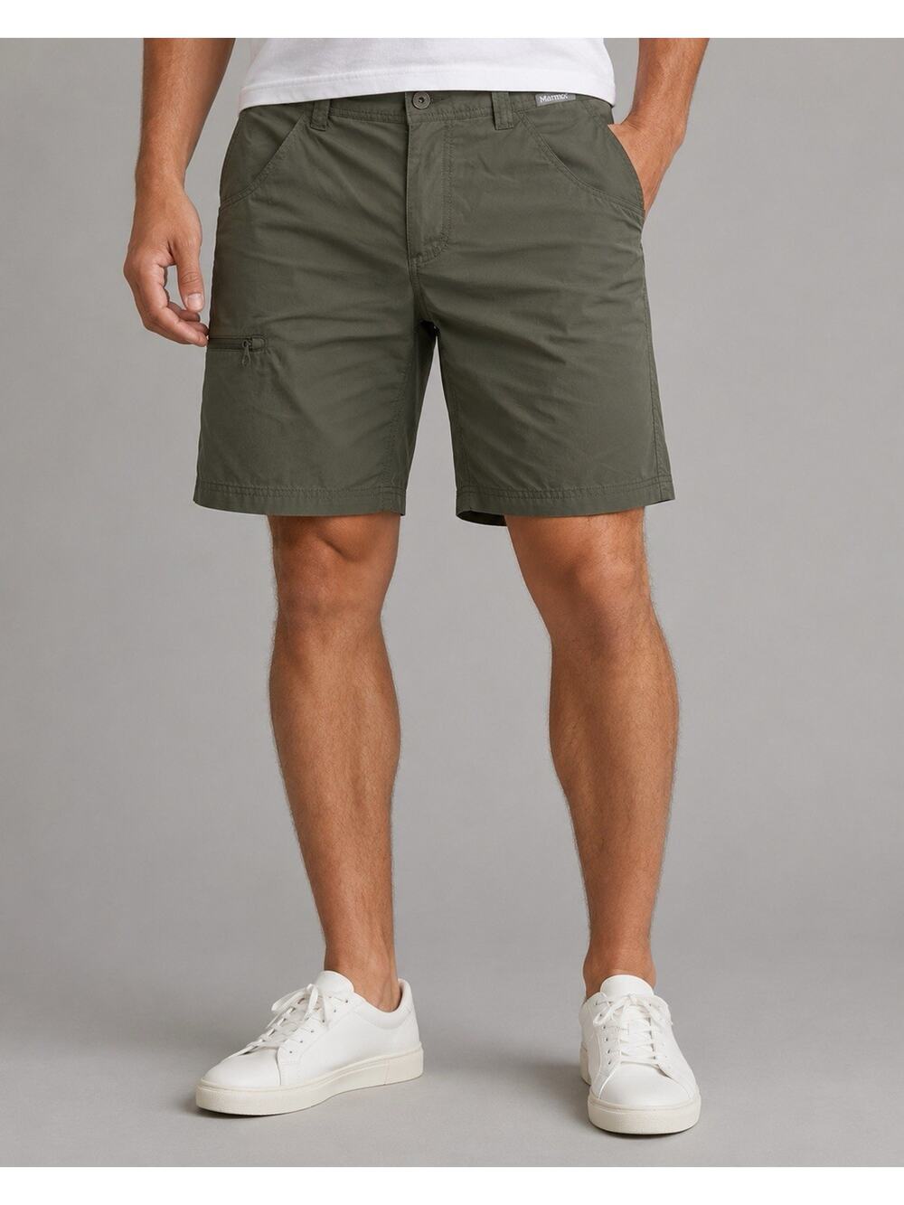 Marmot Shorts Green Mens 32 Stretch Lightweight Zip Pocket Nylon Blend Hiking